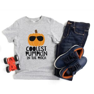 Boys Halloween Shirt, Toddler Halloween, Coolest Pumpkin In The Patch Shirt, Pumpkin Patch Shirt, Kids Halloween Fall, Thanksgiving Shirt bild 5