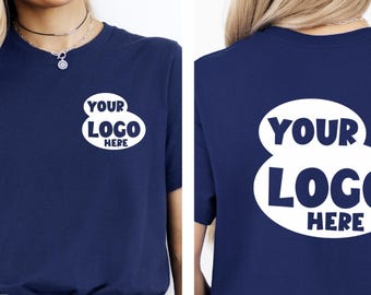 Custom Bell Canvas T Shirt, Custom Logo Shirts, Custom Unisex Shirts, Custom Shirt, Customizable Business T-Shirt, Personalized Bella Shirt