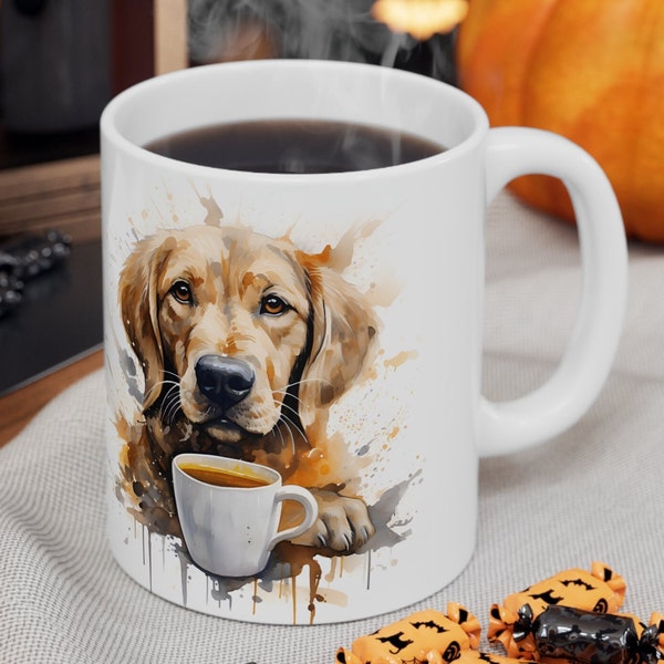 Cute Golden Retriever Labrador Mug Watercolor Golden Retriever Mug Golden Retriever Gift Labrador Lover Dog Mom Mug Labrador Coffee Cup