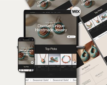 Vibrant Handmade Jewelry - Wix Editor Website Template