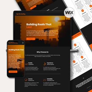 Wix-Website-Vorlage für Dachdeckerarbeiten | Design für Handwerksbetriebe