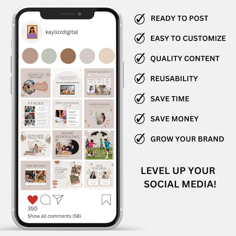 Education Instagram Posts, Canva Template, Early Childhood Education ...