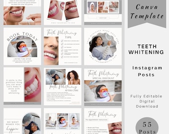 Tanden bleken Instagram, Tanden bleken bedrijf, LED-tanden bleken sjablonen, Tanden bleken post, Tanden bleken sociale media post