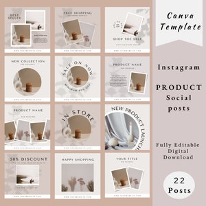 Product Social Media Post, Instagram Products Post, Instagram Business, Sales Post, E-Commerce Post, Product Business Post, Canva Template