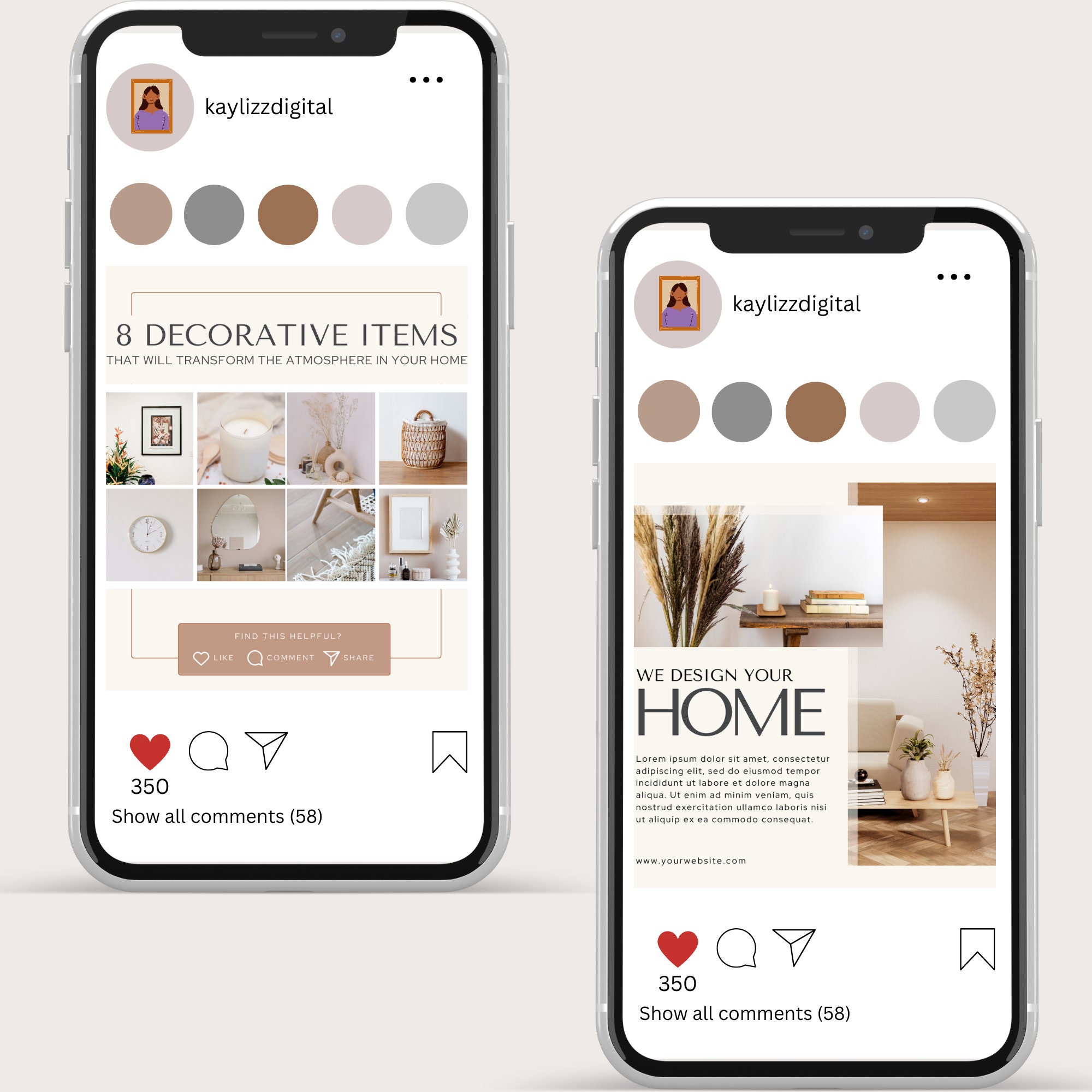 Interior Design Instagram Post Template Interior Design IG Post ...