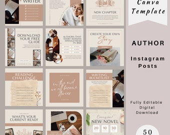 Autor Instagram Posts, Canva Template, Autoren Social Media Posts, Bookstagram, Buch Social Media Marketing, Facebook Posts, Buch Instagram