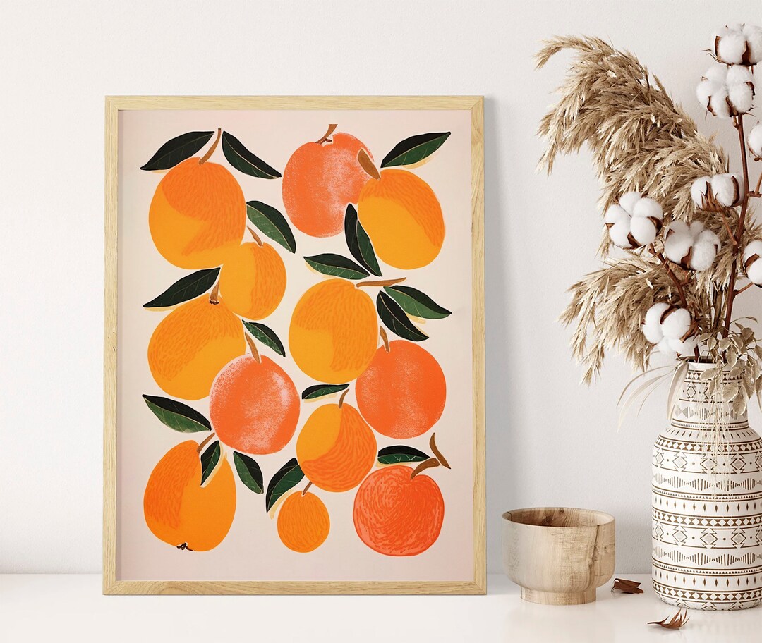 Peaches Art Print A4 A3 A2 Sizes Botanical Fruit Illustration Vintage