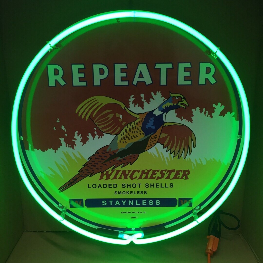 Winchester Neon Sign / Hot Rod Collectibles / Man Cave Etsy