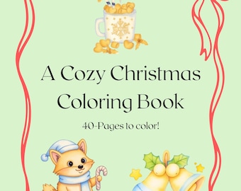 Christmas Coloring Book – Holiday Winter Scenes, 40 Pages (Digital Download)