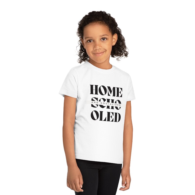 Kids' Organic Cotton T-Shirt Homeschooled and Socialized image 3