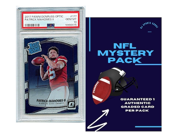 PSA Graded Football Card Mystery Pack: Grade 8+ Guaranteed - Etsy