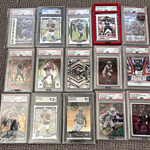 NFL FOOTBALL Hot Packs - 15 Karten - 5 Rookies - Look for Autogramme - Memorabilie - Graded
