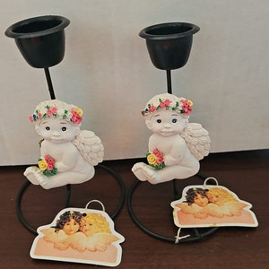 Set of 2 Chubby Cherub Candle Holder. Introductory offer! Buy 1 set get a set free!