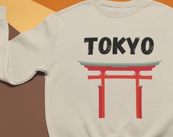 Tokyo Sweatshirt, Japan Anime Crewneck, Japanese Art Pullover, Tokyo Travel Gift