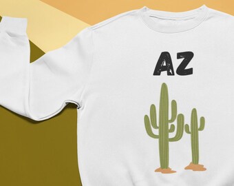 Moletom Arizona Cactus, Moletom com gola redonda AZ Desert Cactus, Moletom Arizona