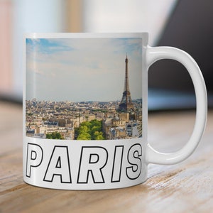 Paris Coffee Mug, Paris Skyline Mug, Paris France Travel Souvenir Mug, Parisian Coffee Mug, Paris Gifts, Paris France Gifts, Paris Mug Gifts