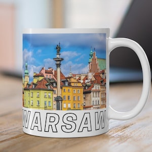 Warsaw Poland Coffee Mug, Warsaw Mug, Poland Travel Souvenir Cup, Warsaw Coffee Mug, Polish Coffee Mug, Warsaw Souvenir Mug, Warsaw Gifts