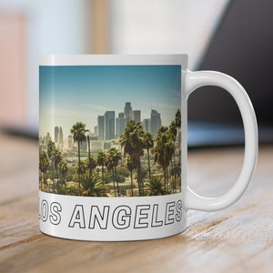 Los Angeles Skyline Mug, LA Coffee Mug, Trendy Los Angeles Mug, Cali Gift, Los Angeles California Mug, LA Gift, Southern California Gift