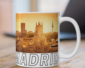 Madrid Spanien Kaffeetasse, Madrid Skyline Tasse, Madrid Souvenir Tasse