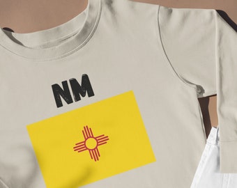 New Mexico Flag Sweatshirt, New Mexico Crewneck, NM Pullover