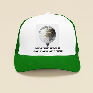 Golf Ball Globe Funny Golf Dad Hat, Golf Gift for Dad, Golf Gifts for Fathers Day, Golfing Gifts for Men, Golf Gifts for Women, Golf Hat
