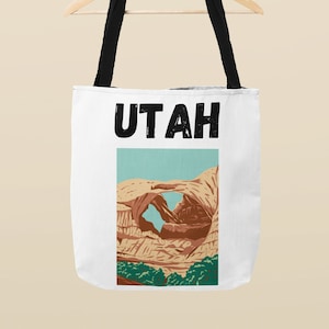 Utah National Park Tote Bag, Utah Arches National Park Gift, US National Parks Travel Bag, Utah Tote Bag, Utah School Bag, Southwestern Bag