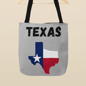 Mappa della bandiera texana della borsa tote del Texas, borsa con bandiera del Texas, borsa da spiaggia del Texas, borsa personalizzata del Texas, borsa da scuola con mappa del Texas, borsa per insegnanti texani, regalo per insegnanti