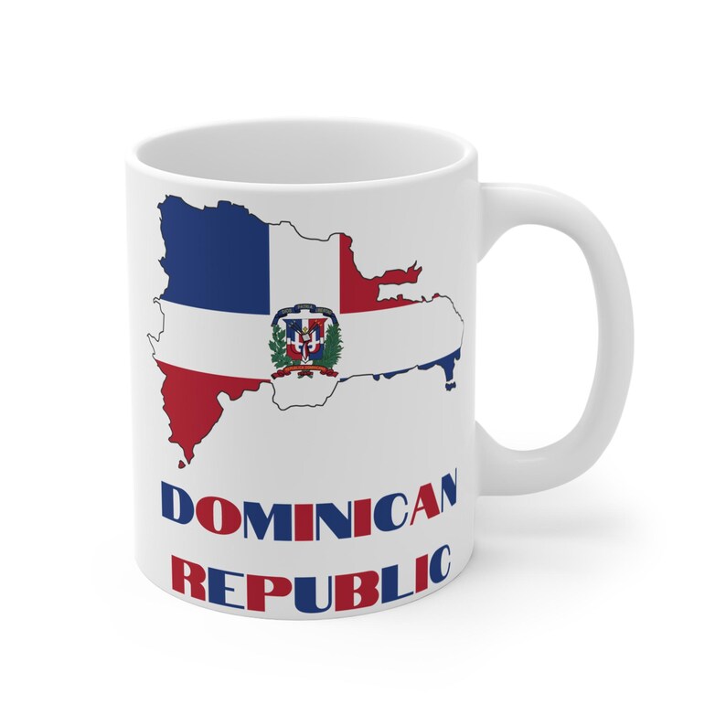 Dominican Republic Flag Mug, Map of Dominican Republic Mug, Dominican