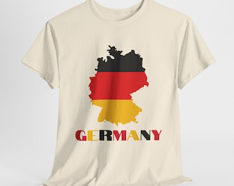 Germany Flag Map T Shirt, German Graphic Tee