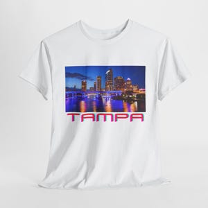 Tampa Skyline Shirt, Neon Tampa Shirt, Tampa Florida Shirt, Tampa City Art Print, Cute Tampa Gift, Tampa Tee, Tampa Florida Gift