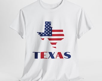 Camiseta de Texas, camiseta con la bandera estadounidense y el mapa de Texas, regalo patriótico tejano