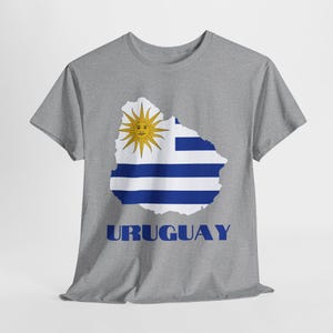 Uruguay T Shirt, Uruguay Flag Tee Shirt, Uruguay Map Shirt, Uruguay Gifts, Uruguayan Flag Top, Uruguay Travel Souvenir, Gift for Uruguayan