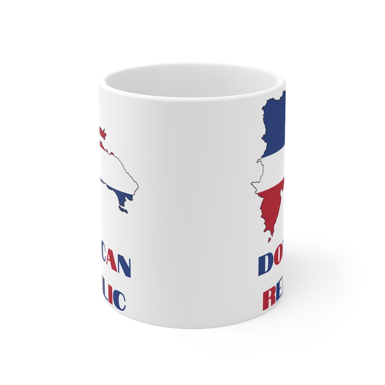 Dominican Republic Flag Mug, Map of Dominican Republic Mug, Dominican
