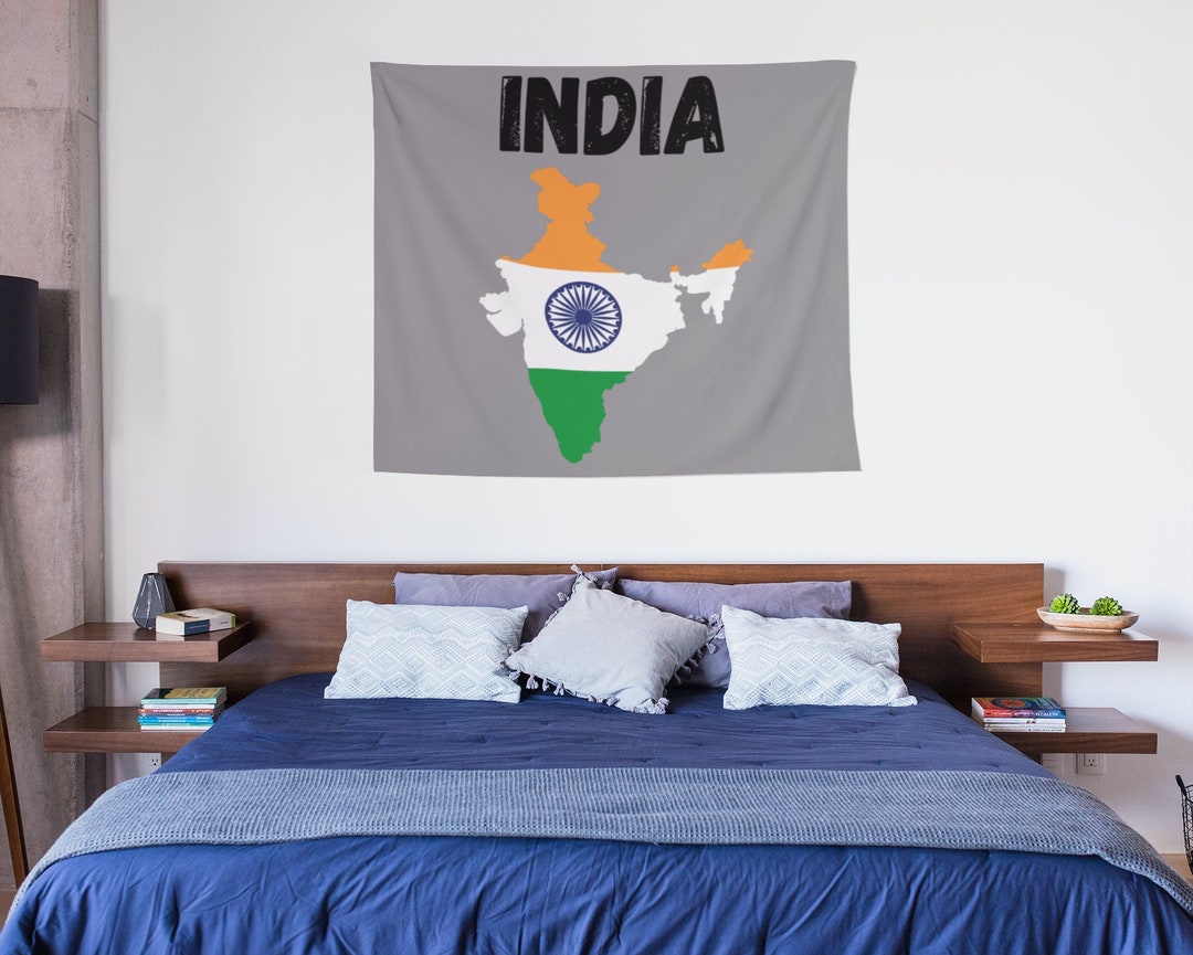Map of India Tapestry Wall Hanging Indian Tapestry India - Etsy