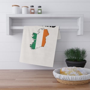 Ireland Kitchen Towel, Irish Kitchen Decor, Home Decor Tea Towel, Gift Custom Towel, Housewarming Gift, Irish Decor, Farmhouse Kitchen Gift