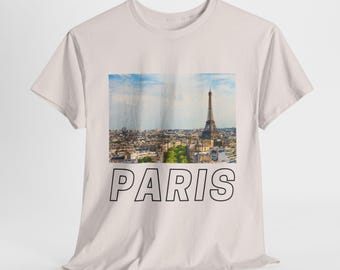 Koszulka z Paryżem i Francją, T-shirt z grafiką Wieży Eiffla, prezent z podróży do Paryża