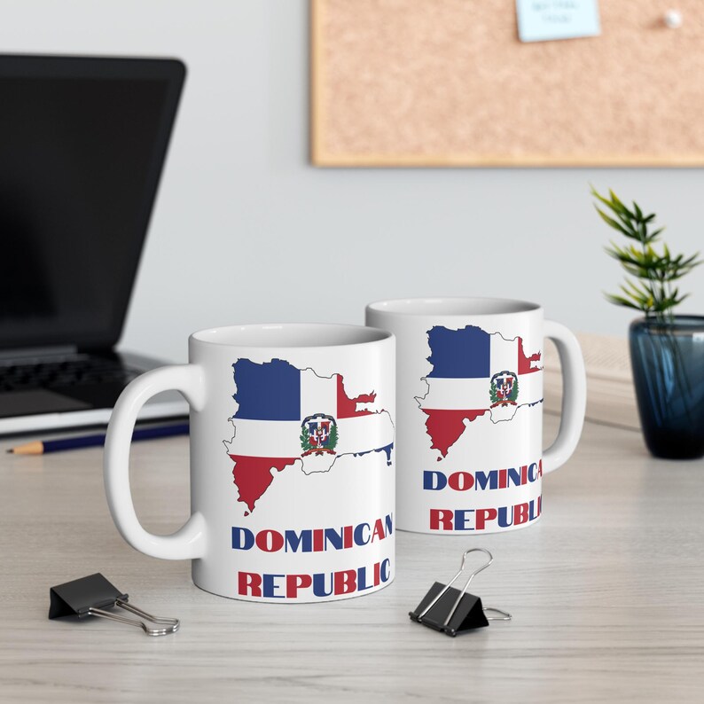 Dominican Republic Flag Mug, Map of Dominican Republic Mug, Dominican