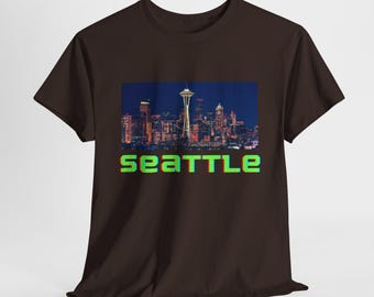 Seattle Skyline T Shirt, Seattle WA Graphic Tee