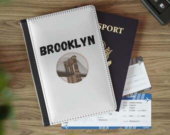 Porta-passaporte Brooklyn NYC, Capa para passaporte da Ponte do Brooklyn, Carteira de viagem para Nova York, Carteira para passaporte do Brooklyn, Presente do Brooklyn