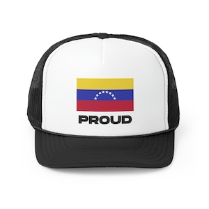 Proud Venezuela Flag Hat, Trendy Trucker Dad Hat, Vintage Retro Venezuelan Art Print, South American Cute Gift Mom, Dad, Grandparent, School