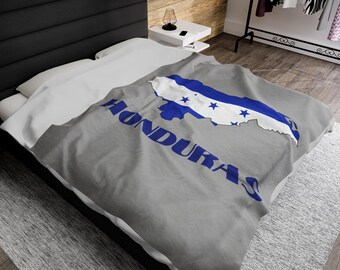 Honduran Flag Blanket, Map of Honduras Blanket, Cute Honduran Blanket, Honduras Throw Blanket, Honduras Flag Decor, Honduran Decor Gift