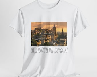 Edinburgh Schottland Skyline T-Shirt, Edinburgh Castle T-Shirt, Edinburgh Souvenir Geschenk
