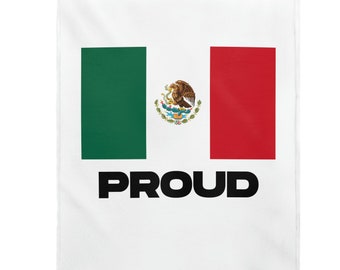 Proud Mexican Throw Blanket, Mexican Pride Blanket, Mexico Flag Throw Blanket, Mexican Flag Blanket, Mexico Gift, Mexican Heritage Blanket