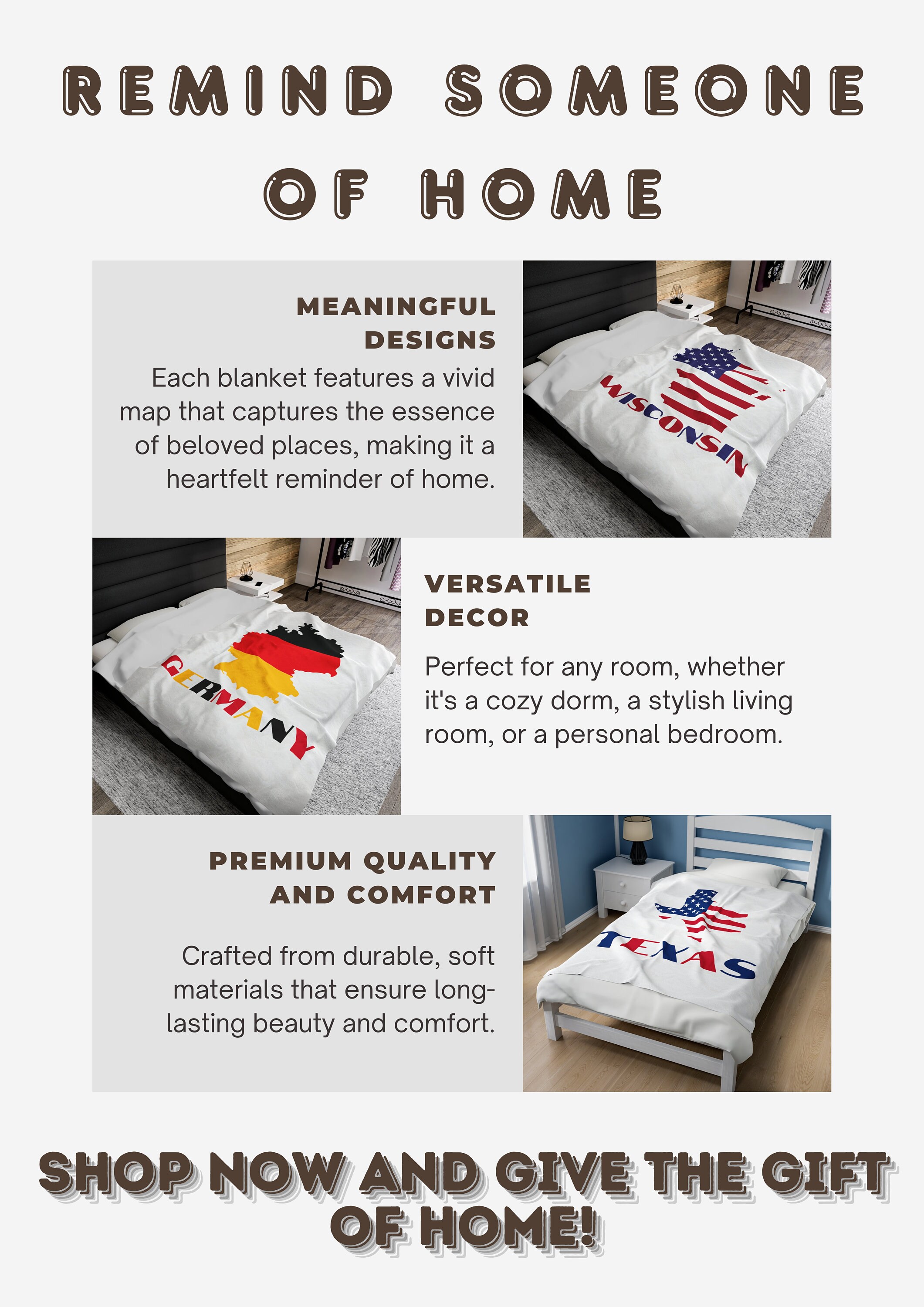 American Flag Map of Utah Blanket, Utah Throw Blanket, Utah