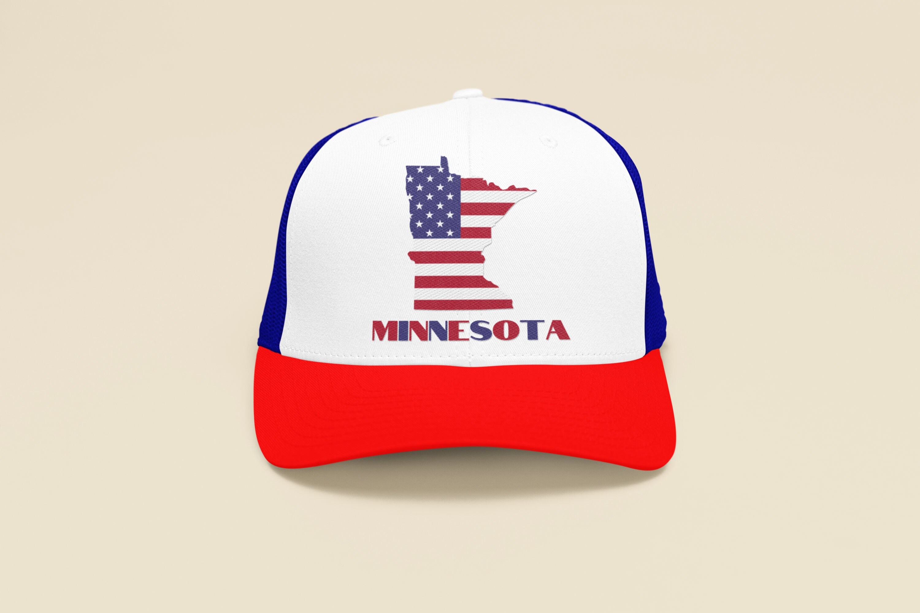 USA Flag Map of Minnesota Trucker Hat, Minnesota Dad Hat, Patriotic Minnesota Hat, MN Dad Gift, Minneapolis Trucker Hat, Minnesota Gifts