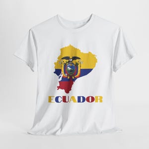 Camiseta con el mapa de Ecuador, camiseta con la bandera de Ecuador, camiseta de Ecuador, camiseta ecuatoriana, camiseta con la bandera de Ecuador, regalo de viaje a Ecuador, regalo de Ecuador