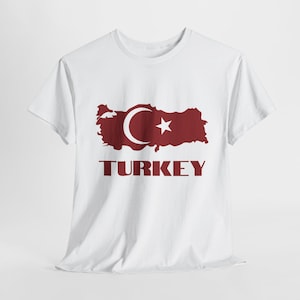 Turkey T Shirt, Turkish Flag Tee Shirt, Turkey Map Shirt, Turkish Gifts, Turkish Clothing, Turkey Flag Top, Turkey Travel Tee, Turkey Gifts