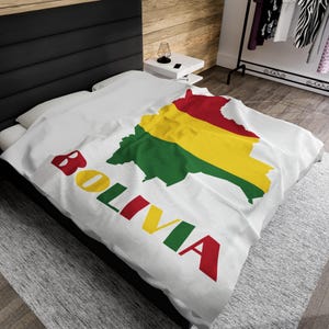 Bolivian Flag Blanket, Map of Bolivia Blanket, Cute Bolivian Blanket, Bolivia Throw Blanket, Bolivia Flag Decor, Bolivian Decor, Bolivia Art