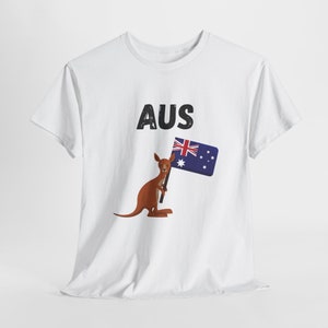 Australian Flag Kangaroo T-Shirt, Australia Flag T-Shirt, Australia T-Shirt, Australian Tee, Aussie Pride Shirt, Gift for Aussie, AUS Shirt