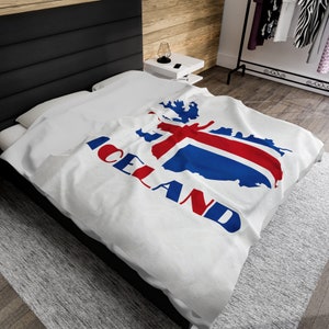Mapa de la bandera islandesa de la manta de Islandia, manta de lanzamiento de Islandia, manta personalizada de Islandia, decoración de la bandera de Islandia, decoración del hogar de los regalos de Islandia